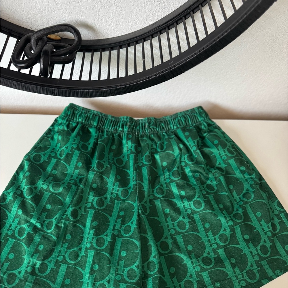 Green mens shorts